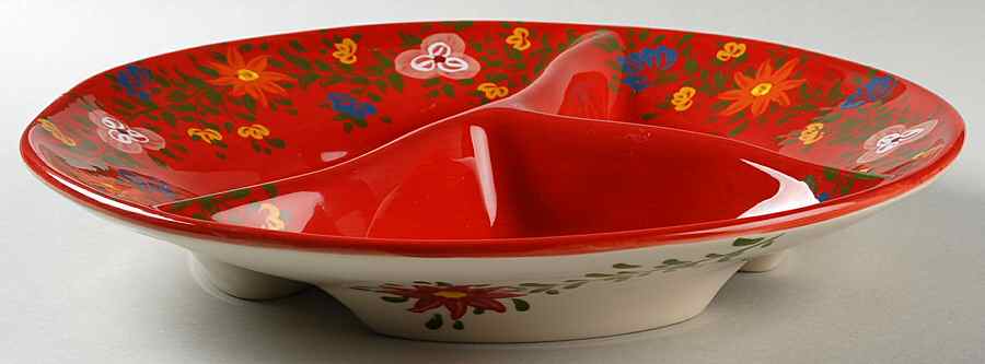Pasha Red 3 Section Server by Tabletops Unlimited-1