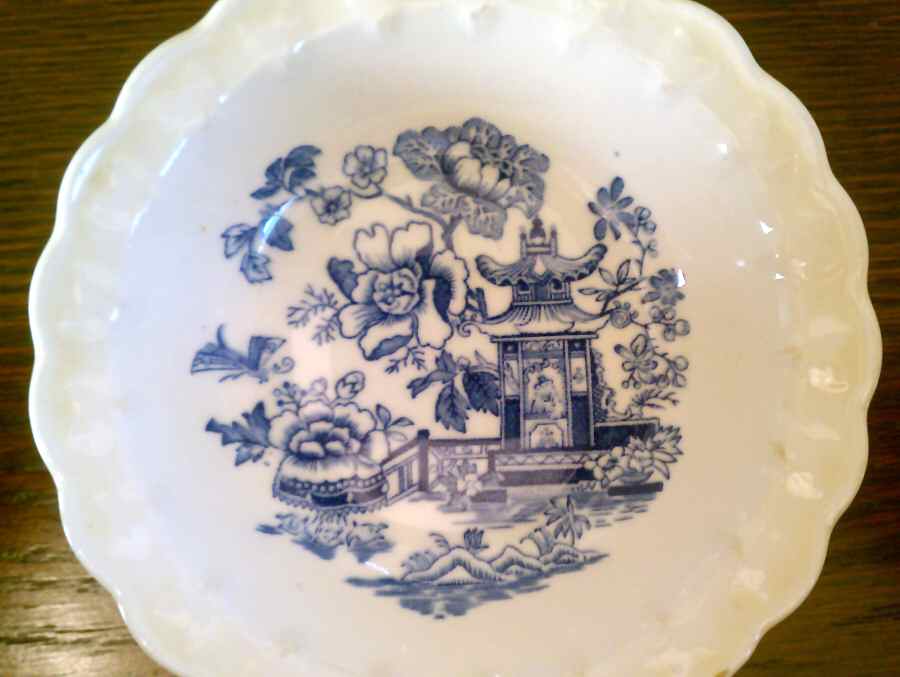 Chinese Temple Blue Fruit/Dessert (Sauce) Bowl by Taylor, Smith & Taylor (Ts&T)-1