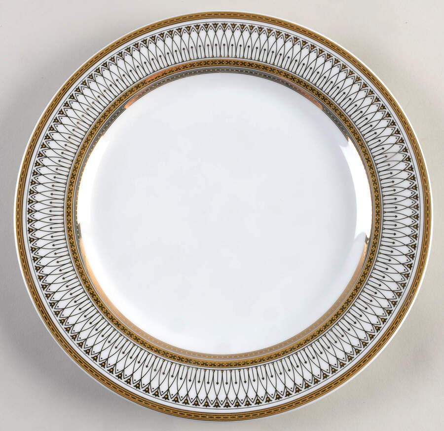 Iriana Gold Dinner Plate by Ten Strawberry Street-1
