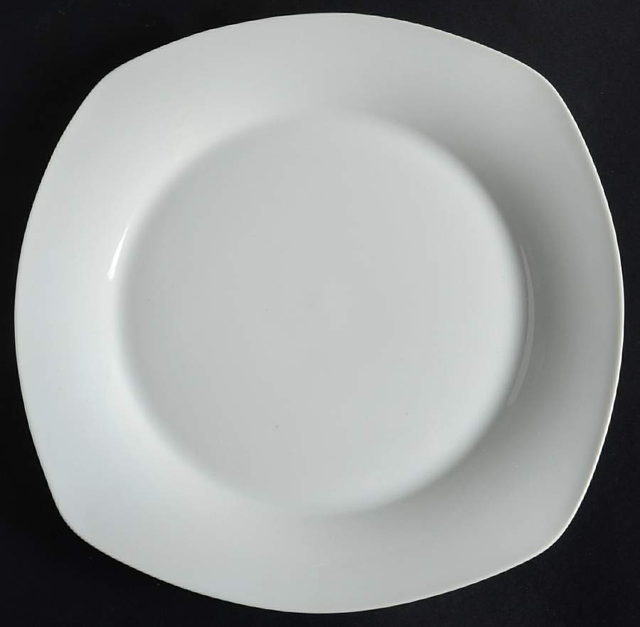 Simply White (Square) Dinner Plate by Ten Strawberry Street-1