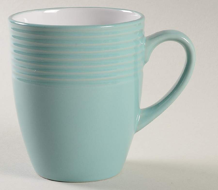Colorblock Blue Mug by Tabletops Unlimited-1