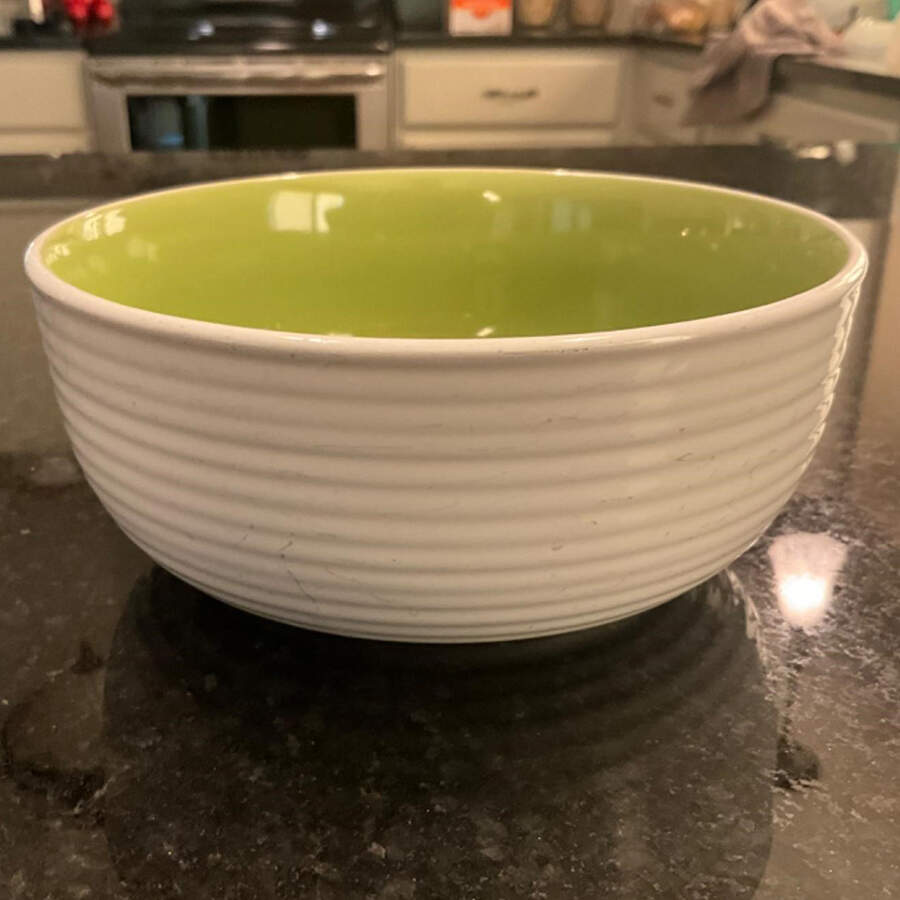 Colorblock Green Soup/Cereal Bowl by Tabletops Unlimited-1