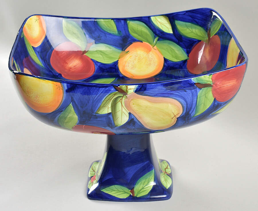 Orchard Fruit Large Footed Fruit Bowl by Tabletops Unlimited-1