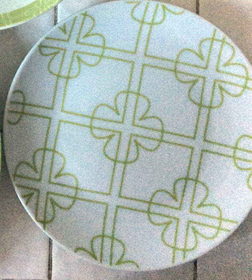Chloe Green Salad Plate by Ten Strawberry Street-1