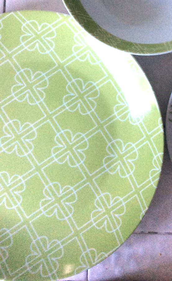 Chloe Green Dinner Plate by Ten Strawberry Street-1