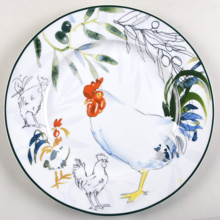 Provence Rooster Dinner Plate by Tabletops Unlimited-1