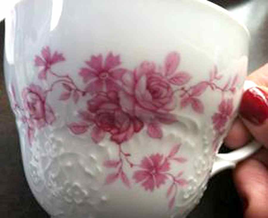 TIR628 Footed Cup & Saucer Set by Tirschenreuth-1