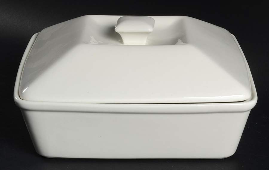 Nova White 2 Quart Square Casserole with Ceramic Lid by Ten Strawberry Street-1