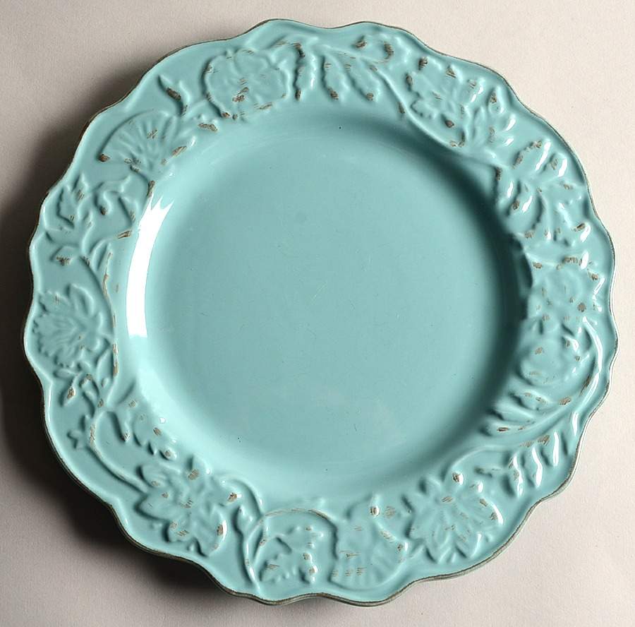 Charlotte Aqua Dinner Plate by Tabletops Unlimited-1