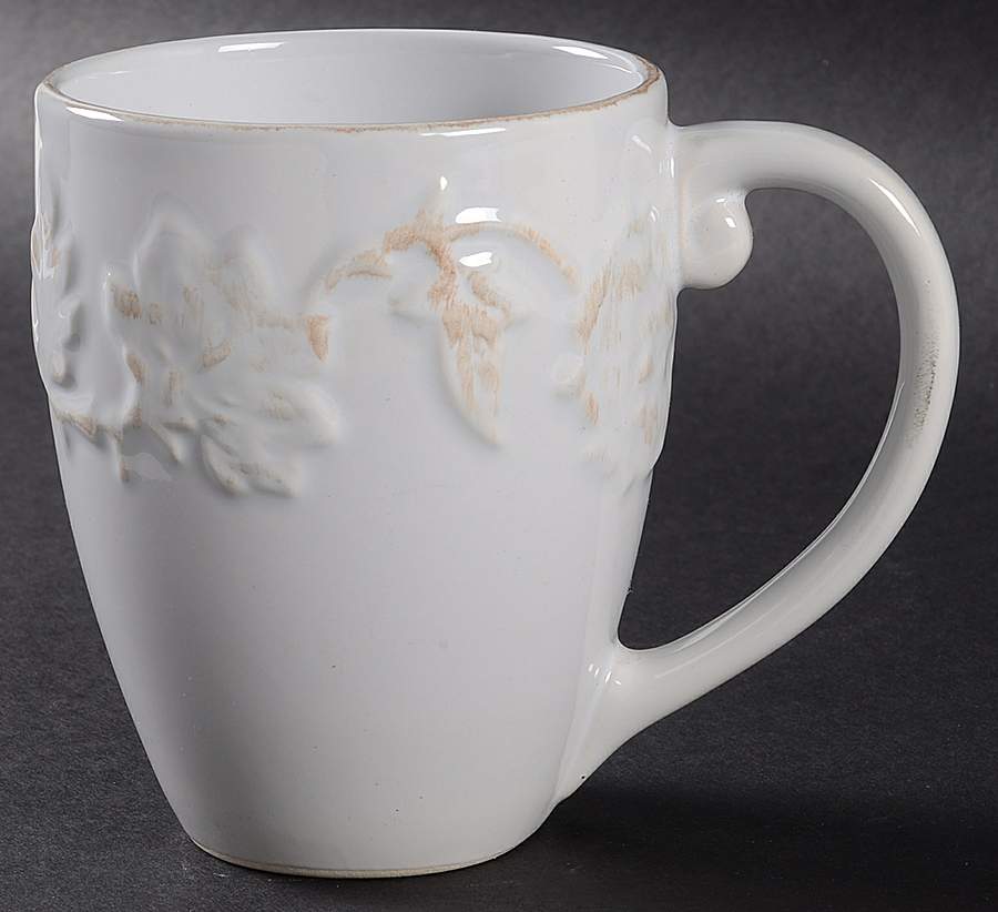 Charlotte White Mug by Tabletops Unlimited-1