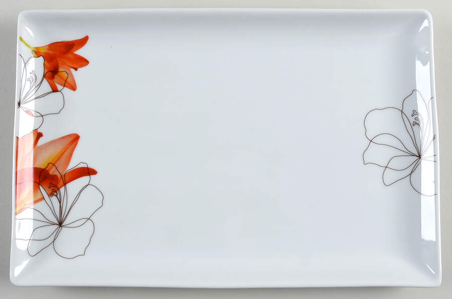 Lily 12" Rectangular Serving Platter by Tabletops Unlimited-1