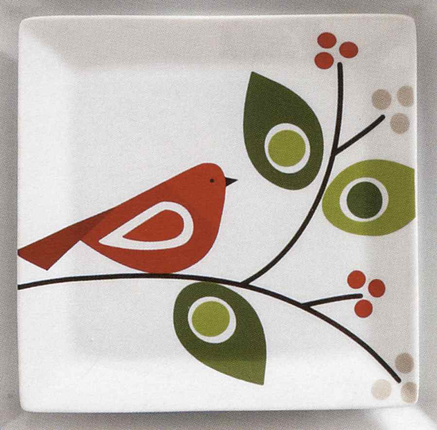 Birds and Berries Salad Plate by Tag Ltd-1