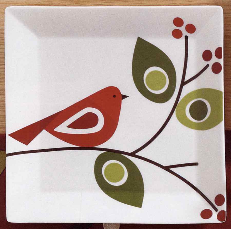 Birds and Berries Dinner Plate by Tag Ltd-1