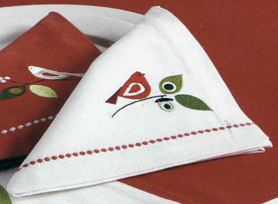 Birds and Berries Cloth Napkin by Tag Ltd-1