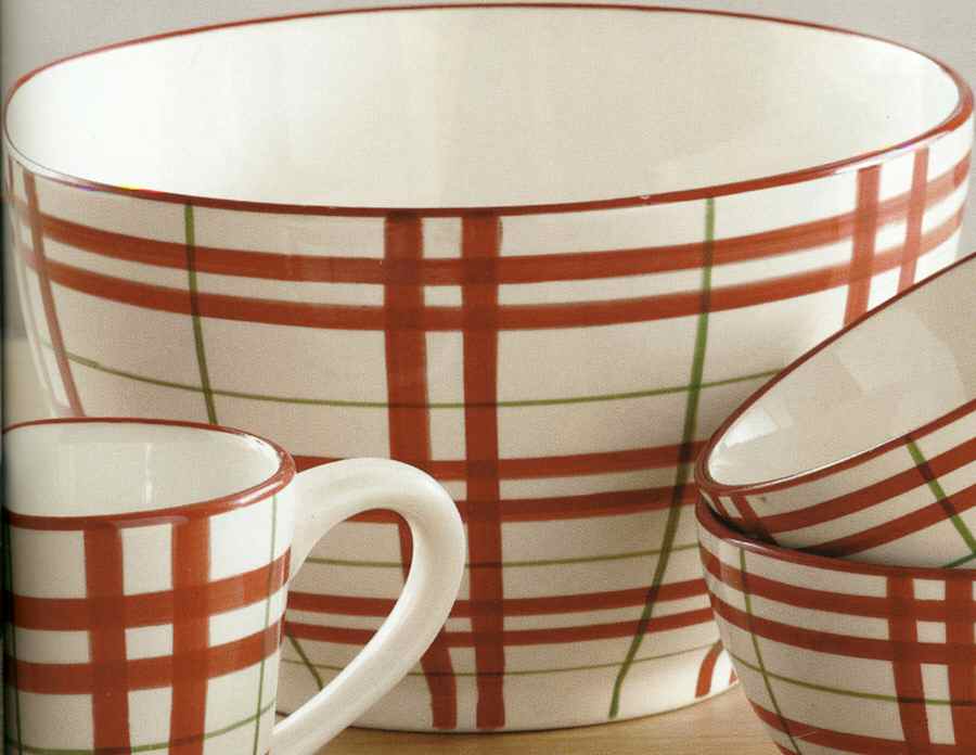 Nordic Plaid 10" Round Serving Bowl by Tag Ltd-1