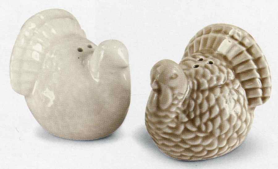 Turkey Day Tan Figural Salt & Pepper Set by Tag Ltd-1
