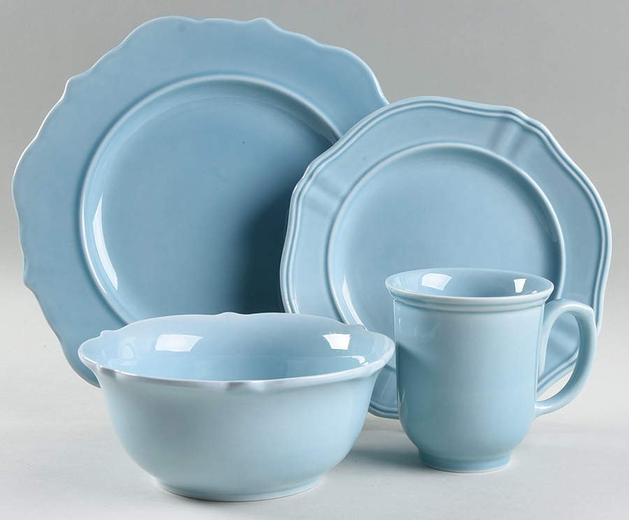 Wellsbridge Aqua 4 Piece Place Setting by Threshold-1