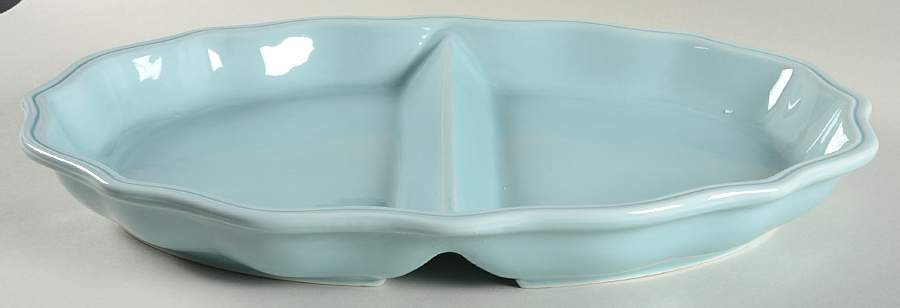 Wellsbridge Aqua Oval Divided Server by Threshold-1