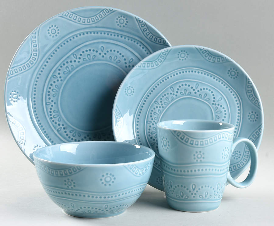 Kennet Azure 4 Piece Place Setting by Threshold-1
