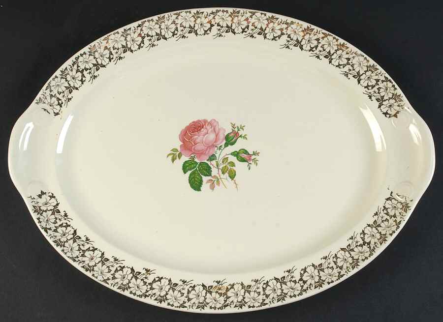 1038 15" Oval Serving Platter by Taylor, Smith & Taylor (Ts&T)-1