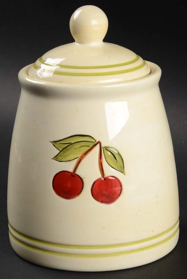Simple Fruit Small Canister & Lid by Tabletops Unlimited-1