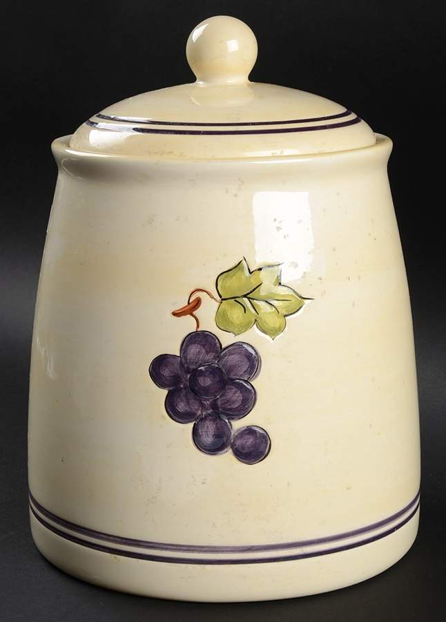 Simple Fruit Large Canister & Lid by Tabletops Unlimited-1