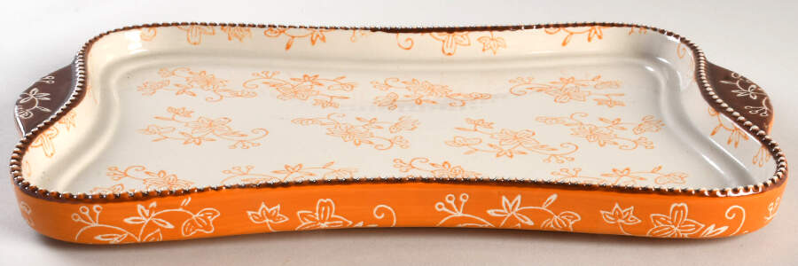 Floral Lace Spice 13" Rectangular Handled Lid-It for 13" Baker by Temp-Tations-1