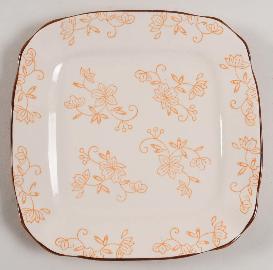 Floral Lace Spice Square Salad Plate by Temp-Tations-1