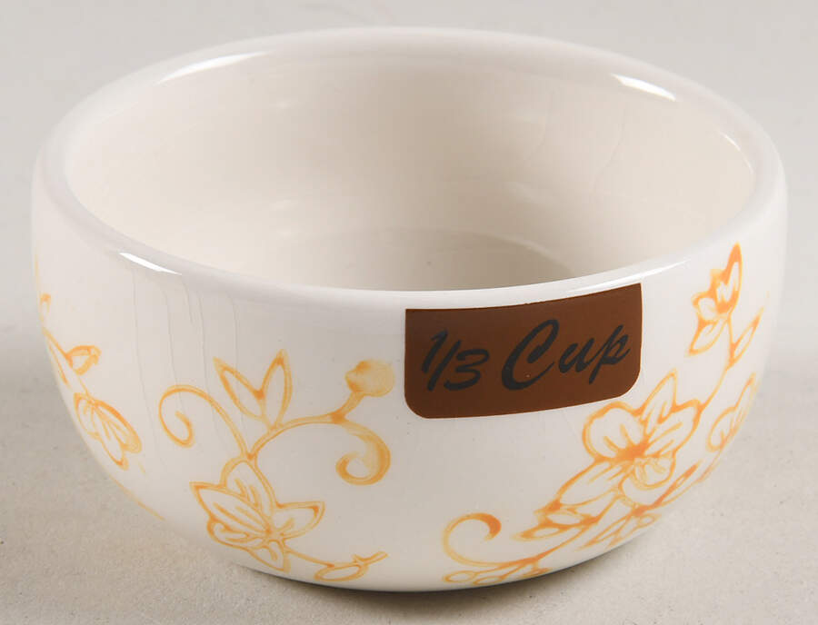 Floral Lace Spice 1/3 Cup Figural Nesting Measuring Cup by Temp-Tations-1