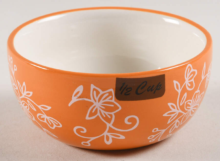 Floral Lace Spice 1/2 Cup Figural Nesting Measuring Cup by Temp-Tations-1