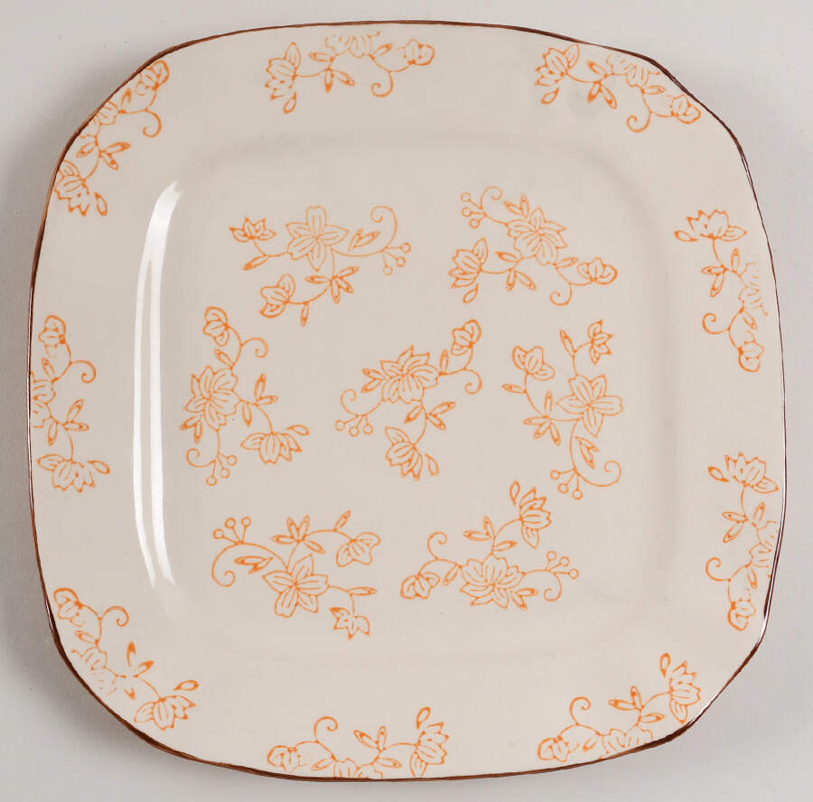 Floral Lace Spice Square Dinner Plate by Temp-Tations-1