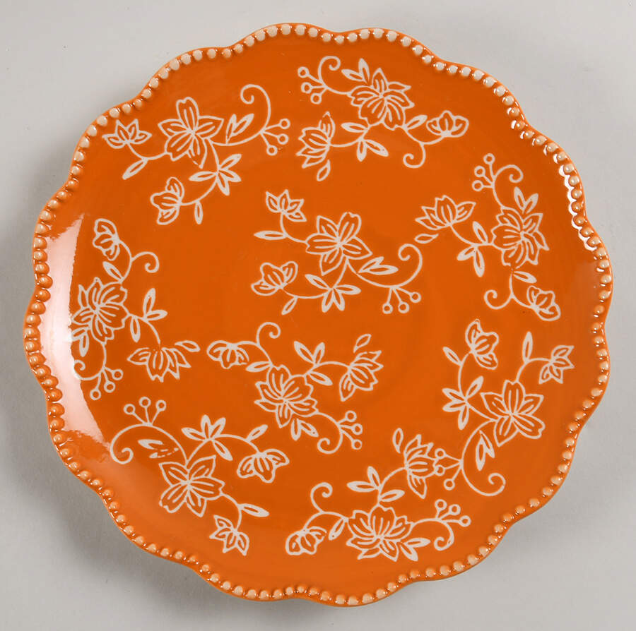 Floral Lace Spice Salad Plate by Temp-Tations-1
