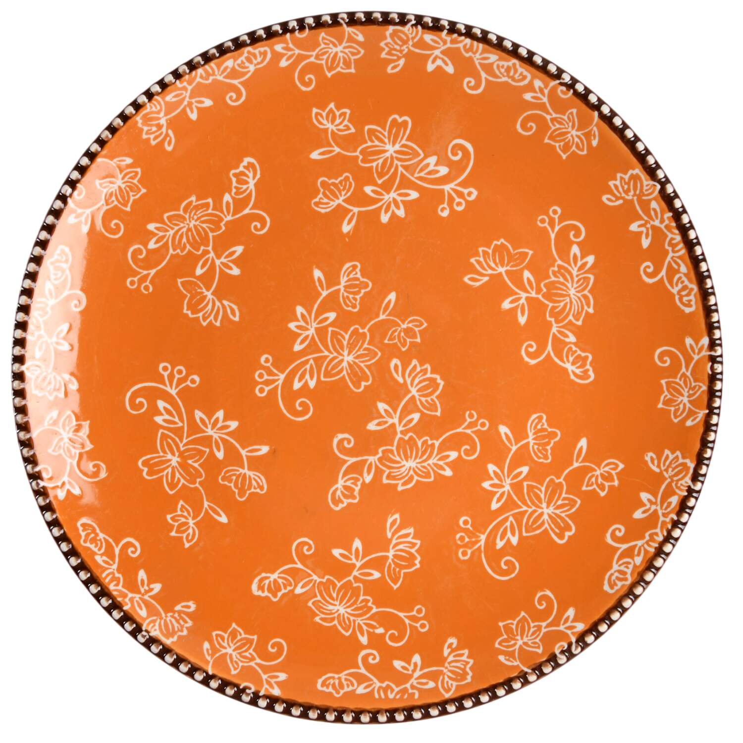 Floral Lace Spice Dinner Plate by Temp-Tations-1