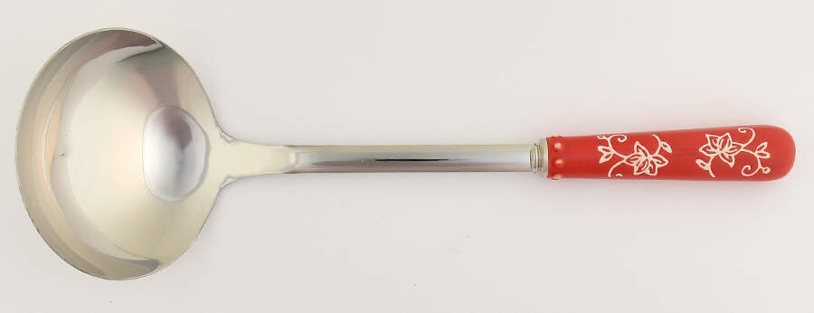 Floral Lace Red Ladle for Tureen & Lid-It by Temp-Tations-1
