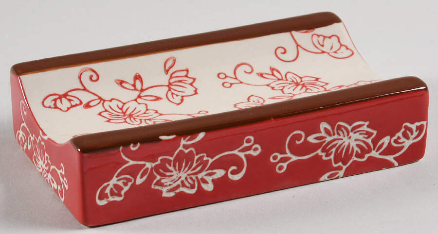 Floral Lace Red Stand for Rolling Pin by Temp-Tations-1