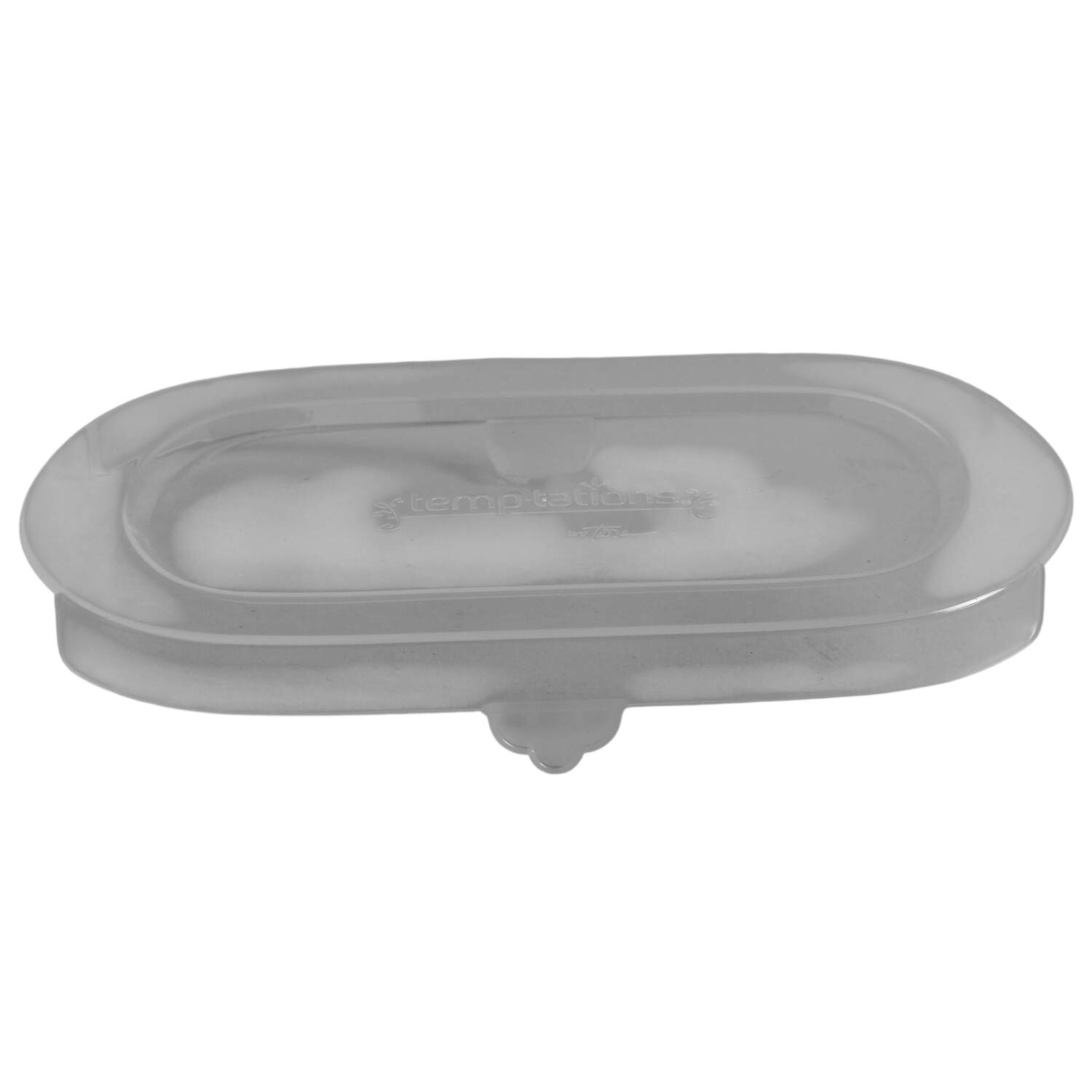 Floral Lace Red Plastic Lid for Squoval Tab Handled Ramekin by Temp-Tations-1