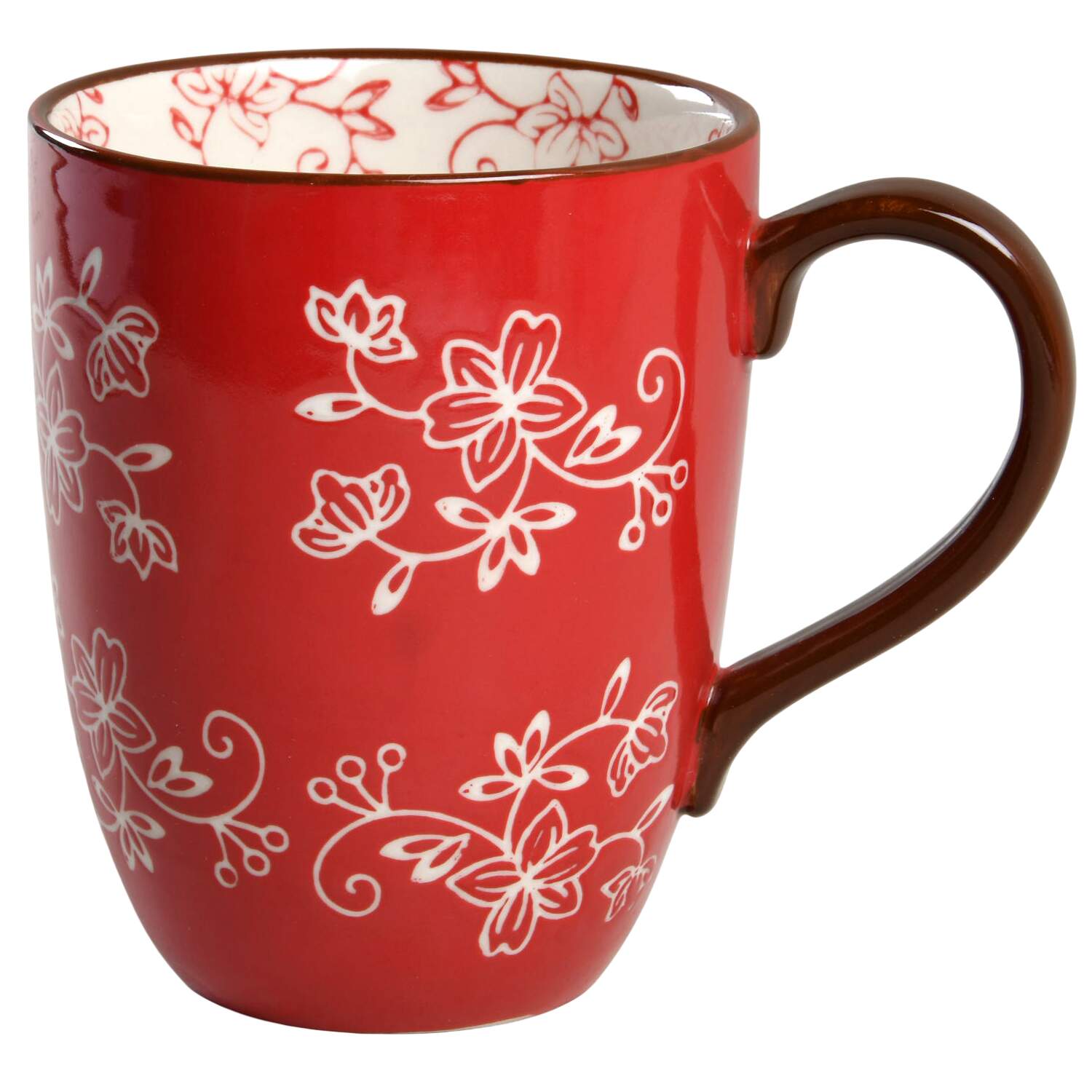 Floral Lace Red Mug by Temp-Tations-1
