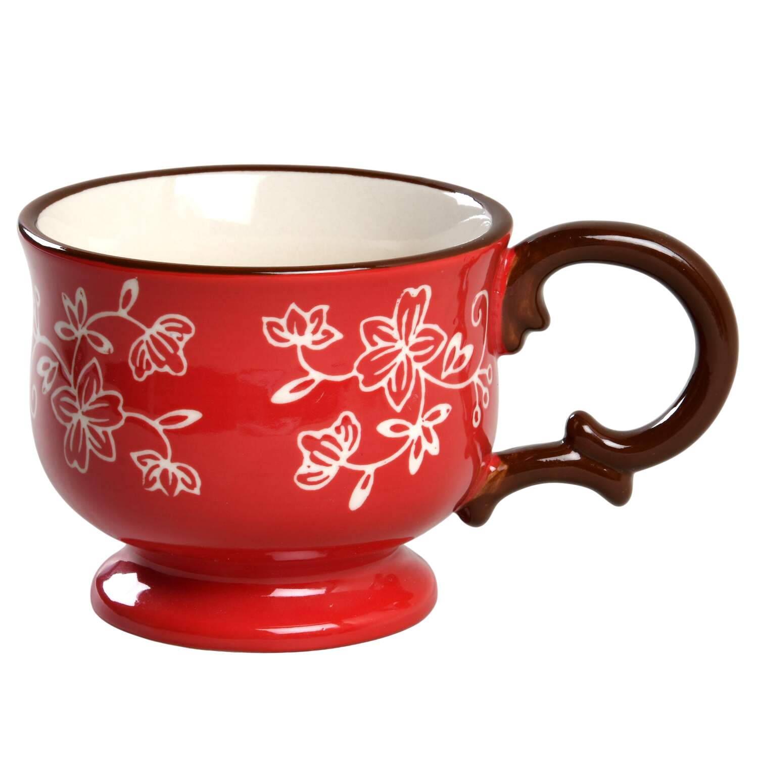 Floral Lace Red Cup/Mug by Temp-Tations-1