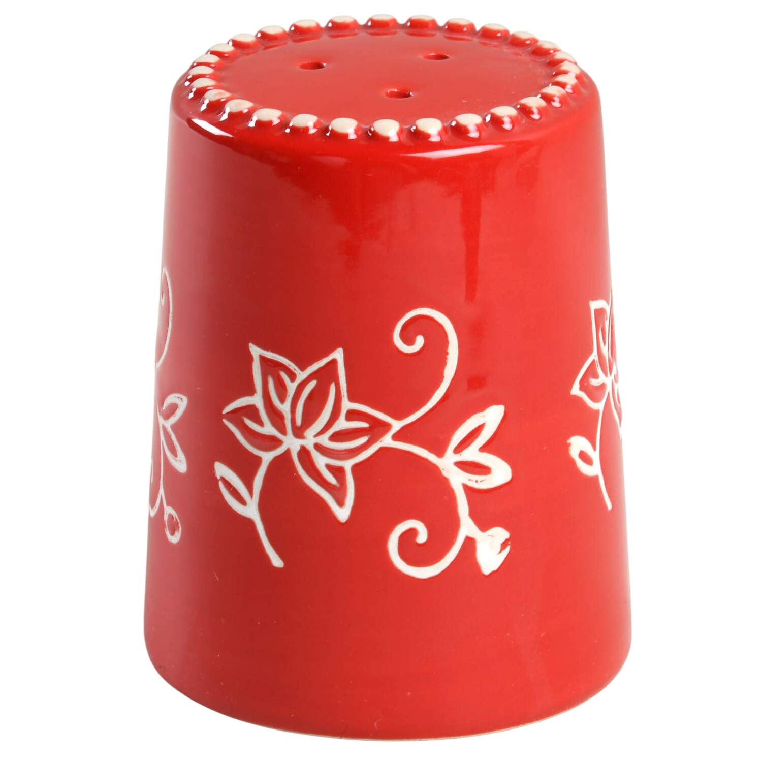 Floral Lace Red Pepper Shaker by Temp-Tations-1