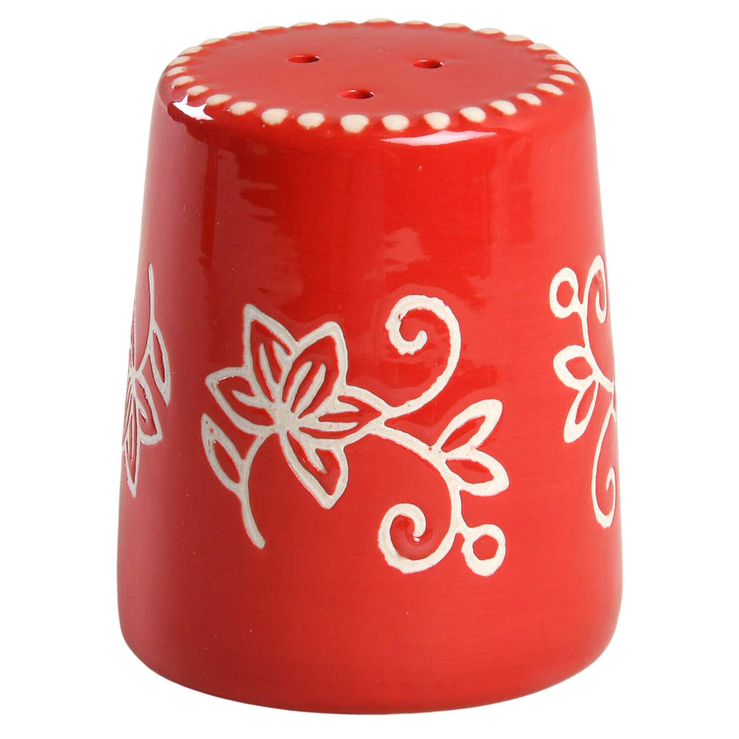 Floral Lace Red Pepper Shaker (Centertaining Lazy Susan Set) by Temp-Tations-1