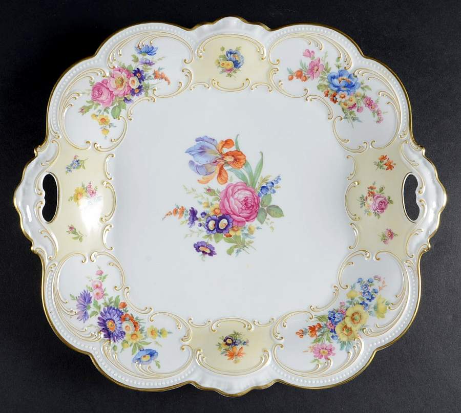 TIR640 Square Handled Cake Plate by Tirschenreuth-1