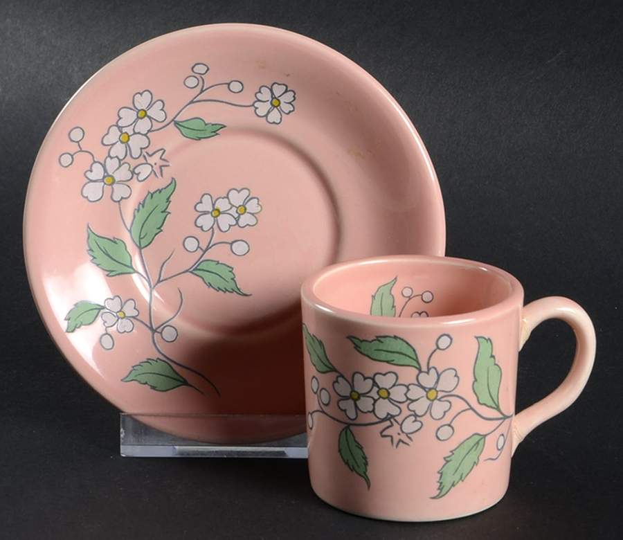 1632 Flat Demitasse Cup & Saucer Set by Taylor, Smith & Taylor (Ts&T)-1