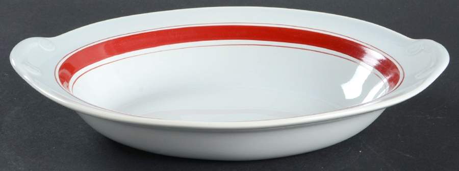 Chatham Modern Maroon 10" Oval Vegetable Bowl by Taylor, Smith & Taylor (Ts&T)-1
