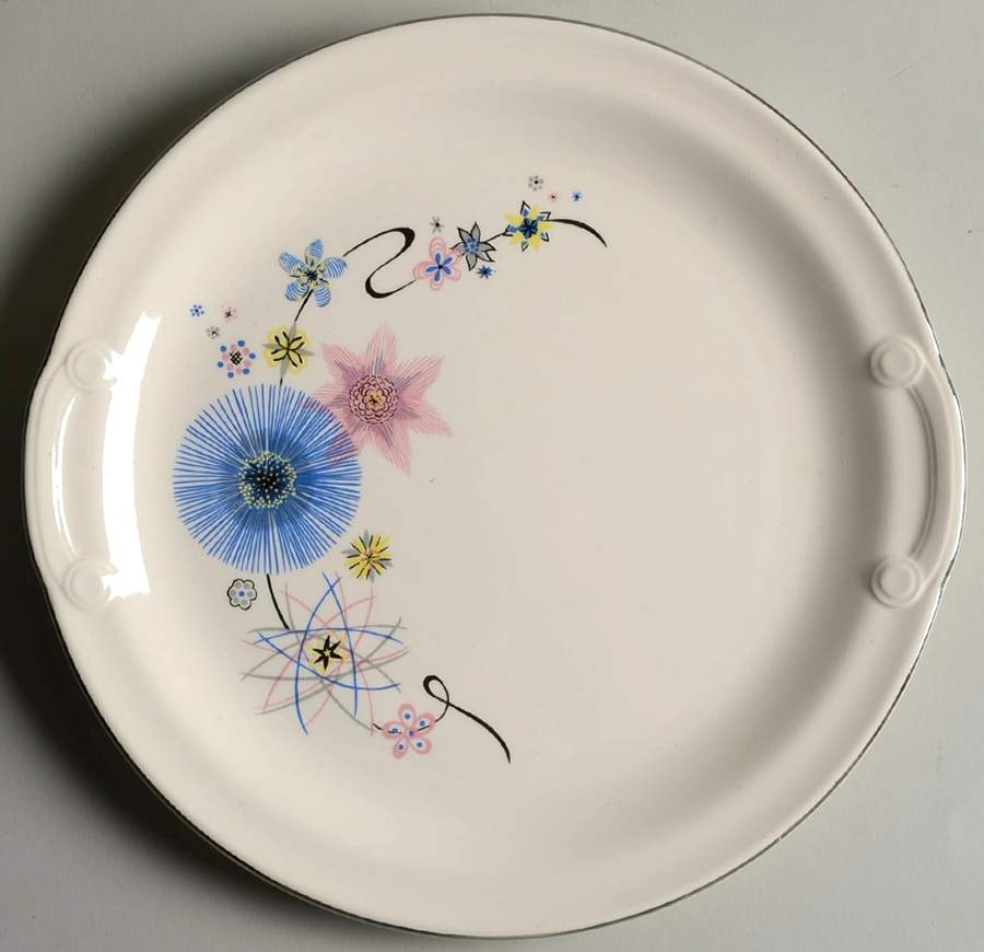 TST1048 (Platinum Trim) Cake Plate by Taylor, Smith & Taylor (Ts&T)-1