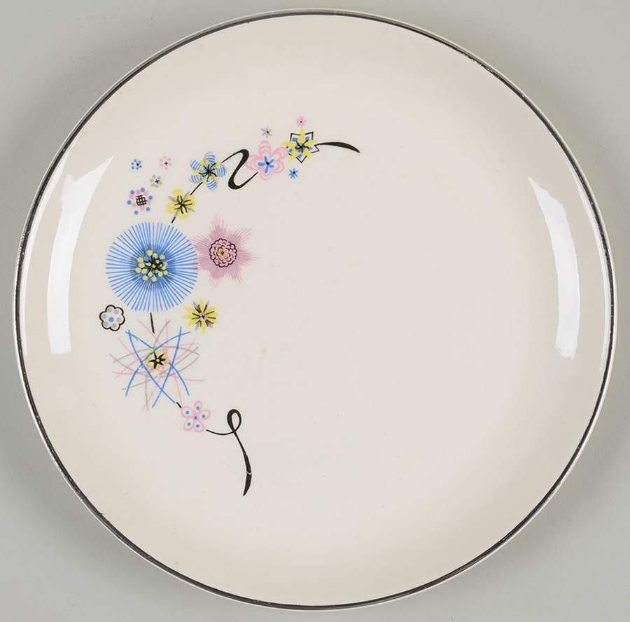 TST1048 (Platinum Trim) Bread & Butter Plate by Taylor, Smith & Taylor (Ts&T)-1