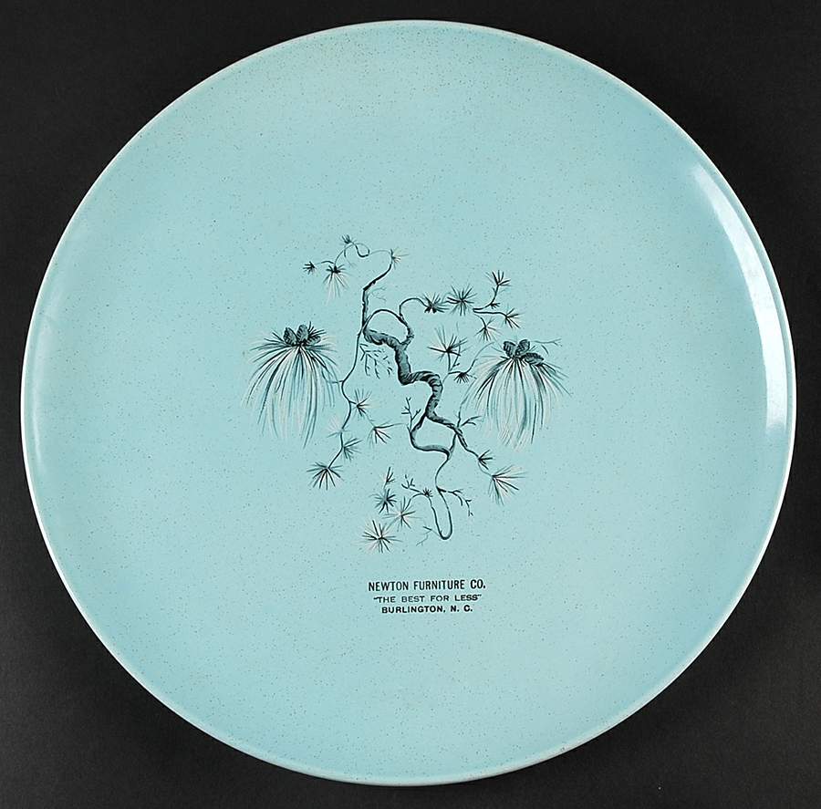 Dwarf Pine Turquoise (No Trim) 13" Advertising Chop Plate (Round Platter) by Taylor, Smith & Taylor (Ts&T)-1