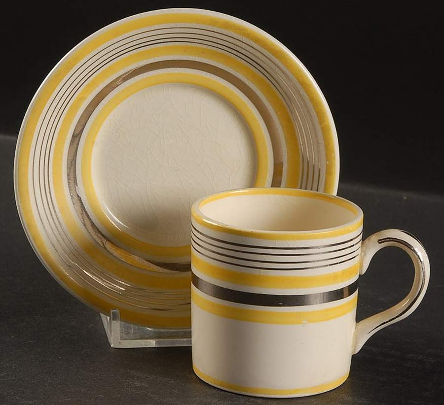 957 (No Trim, No Verge) Flat Demitasse Cup & Saucer Set by Taylor, Smith & Taylor (Ts&T)-1