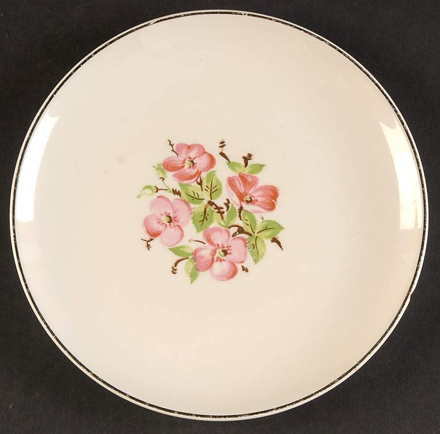 Apple Blossom Bread & Butter Plate by Taylor, Smith & Taylor (Ts&T)-1