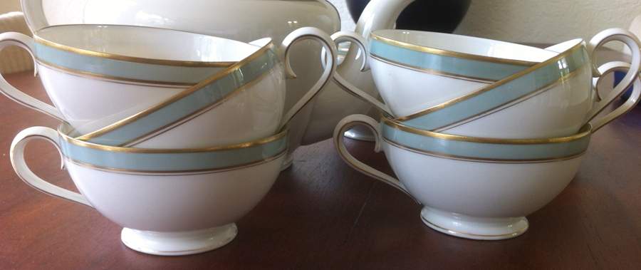 3454 Footed Cup & Saucer Set by Tirschenreuth-1