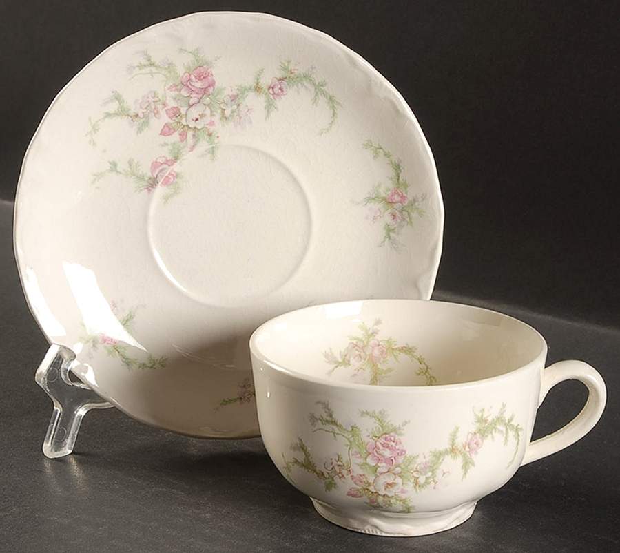 TST1061 Footed Cup & Saucer Set by Taylor, Smith & Taylor (Ts&T)-1